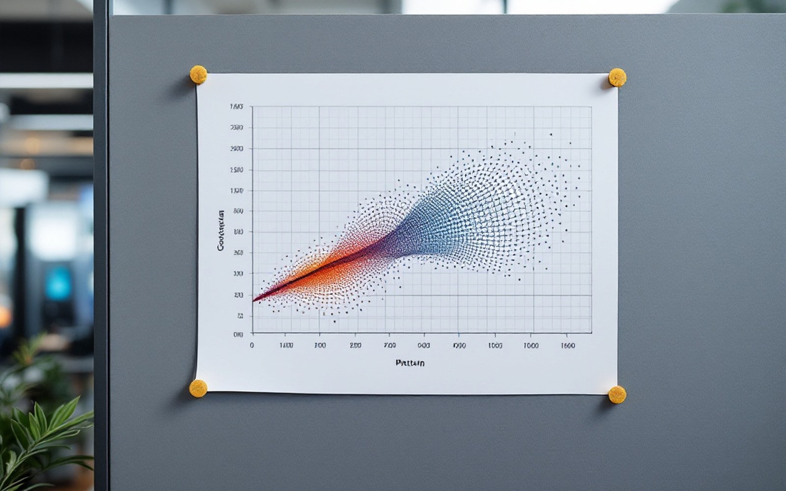 A convergence plot printed and pinned to a partition